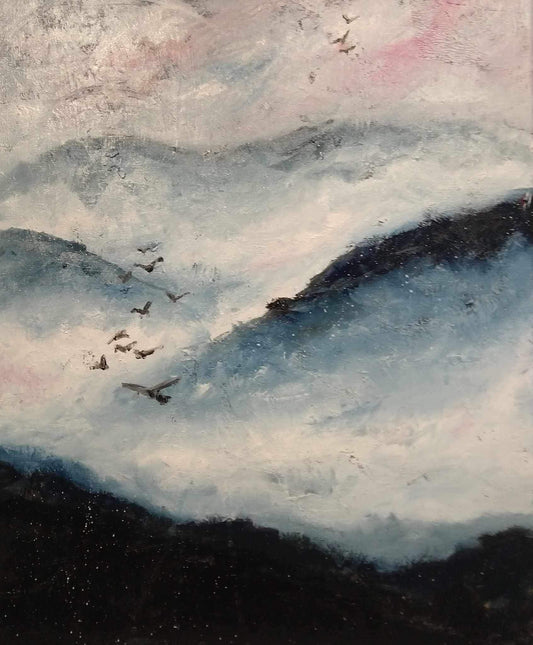 "Ascension Through the Morning Mist" Original Painting