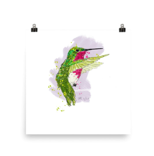 Tiny Dancer, hummingbird print