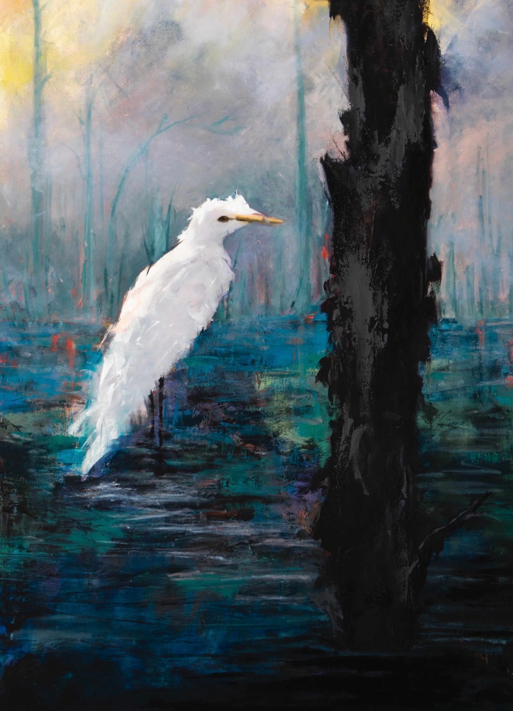 Painted Heron, 4 x 6 postcard